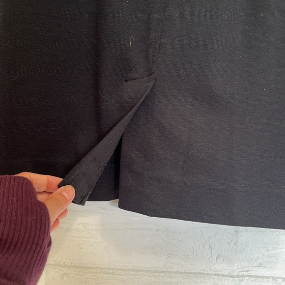 Anthropologie Maeve Double Belt Black Pencil Skirt with pockets Size 6 - Picture 6 of 12